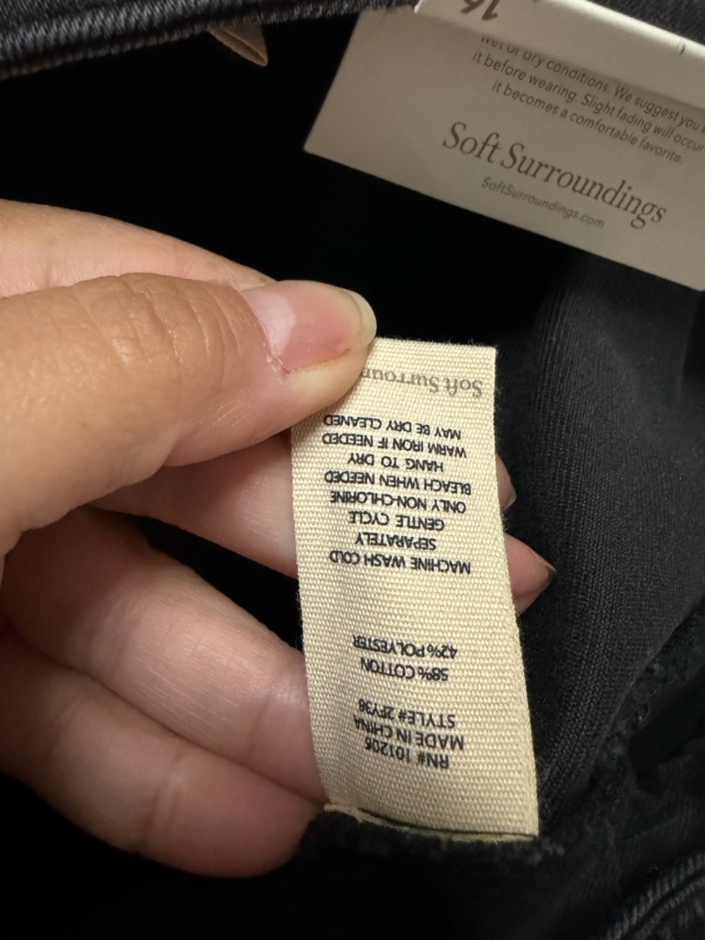 Soft Surroundings Ultimate Denim Wide Leg Jean Moonstone Wash Size 16 Minimalist - Picture 5 of 8